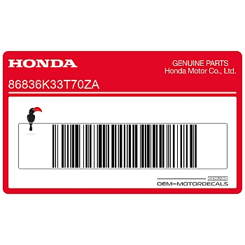 Naklejka na tylną owiewkę / zadupek, lewa strona