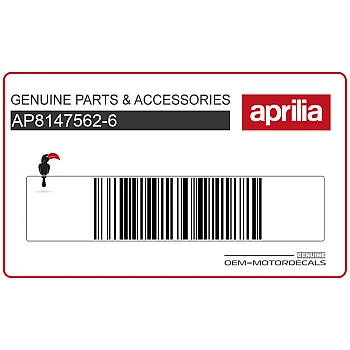 Frame cowling decal, left side