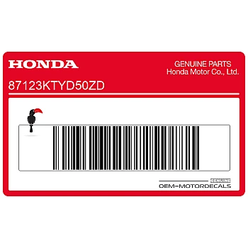 Naklejka na tylną owiewkę / zadupek, lewa strona