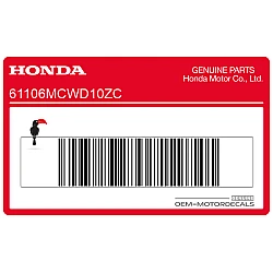 Front fender decal, left side