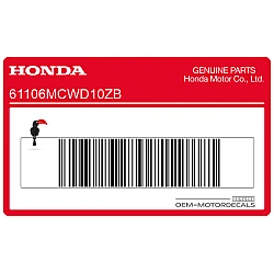 Front fender decal, left side