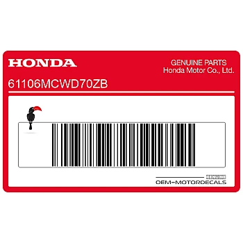 Front fender decal, left side
