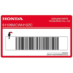 Front fender decal, left side