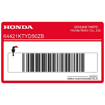 Belly pan decal, left side