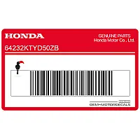 HONDA CBR125R Adesivo superiore carena anteriore destra, lato destro 64232-KTY-D50ZB