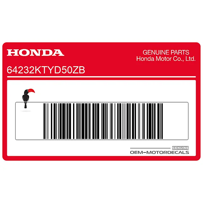 Honda CBR125R Adesivo carena superiore anteriore destra lato destro OEM 64232KTYD50ZB