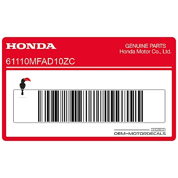 Voorspatbord sticker