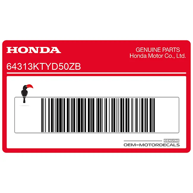 Honda CBR125R Mittlerer Verkleidungsstreifen Rechte Seite OEM 64313KTYD50ZB