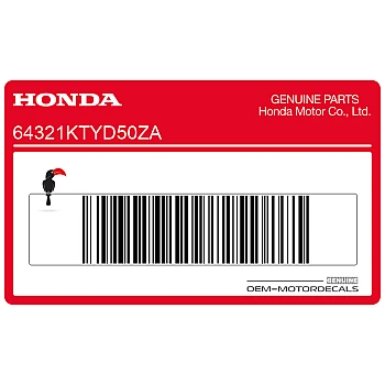 Belly pan decal, right side