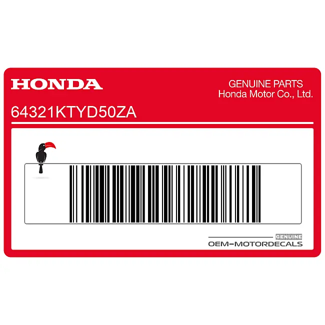 Honda CBR125R Rechte Unterverkleidungsaufkleber Grafik Dekal Originalteil OEM 64321KTYD50ZA