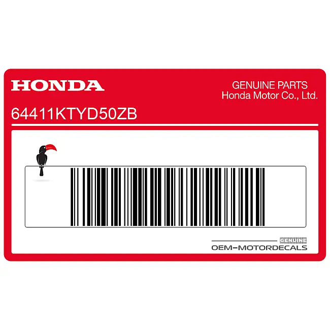 Honda CBR125R Striscia carena centrale lato sinistro OEM 64411KTYD50ZB
