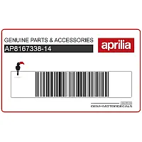 APRILIA Voorzichtigheid label, Ketting AP8167338-14