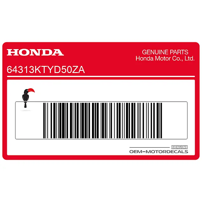 Honda CBR125R Mittlerer Verkleidungsstreifen rechte Seite OEM 64313KTYD50ZA