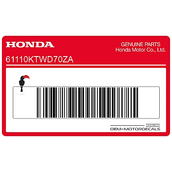 Front fender decal