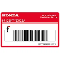 HONDA Rechter kuip CBR sticker, rechterzijde 87122-KTY-D50ZA