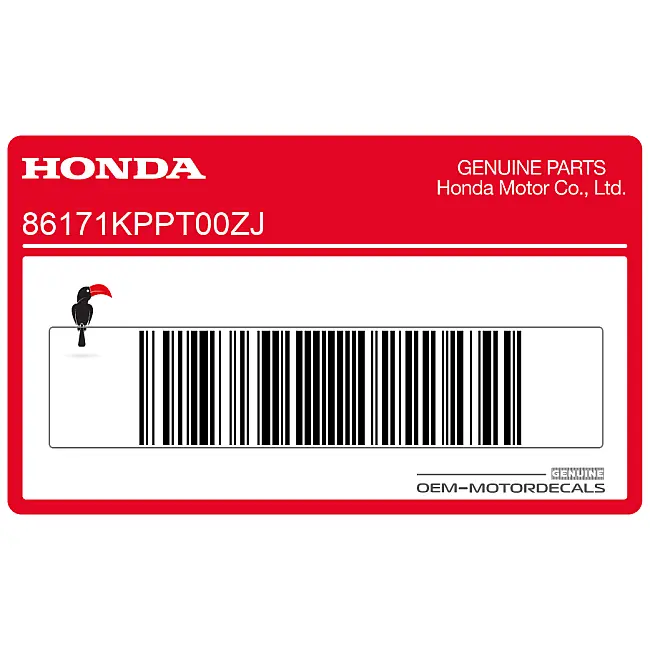 Honda CBR125R Carenatura Destra Honda Wing Logo Lato Destro OEM 86171KPPT00ZJ