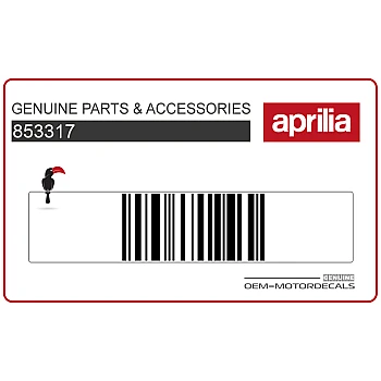 Adesivo posteriore coda carena, lato sinistro