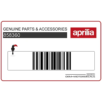 Adesivo pannello laterale, lato sinistro