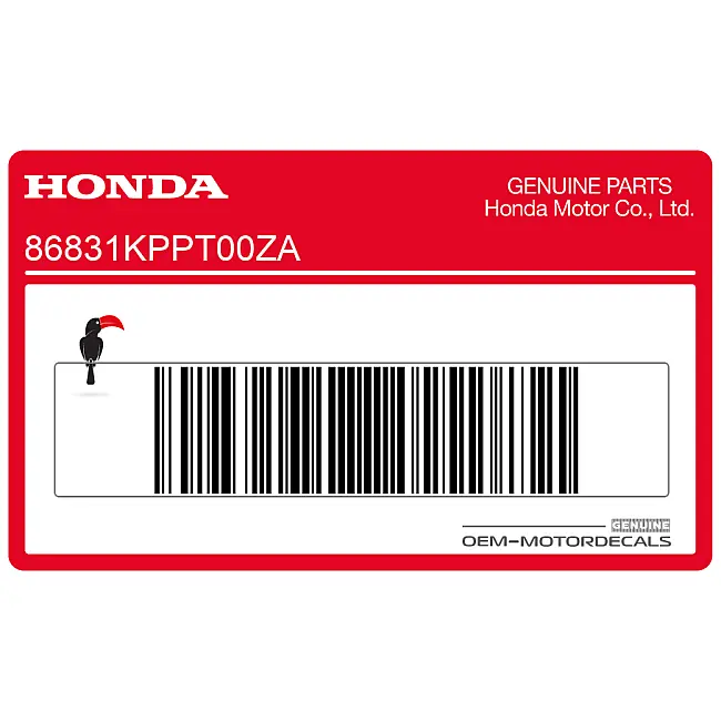 Emblema del depósito Honda CBR125R OEM 86831KPPT00ZA Gráfico genuino original de fábrica