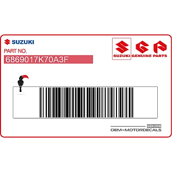 Side cowling decals set, left side