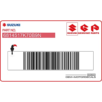 Adesivo posteriore coda carena, lato sinistro