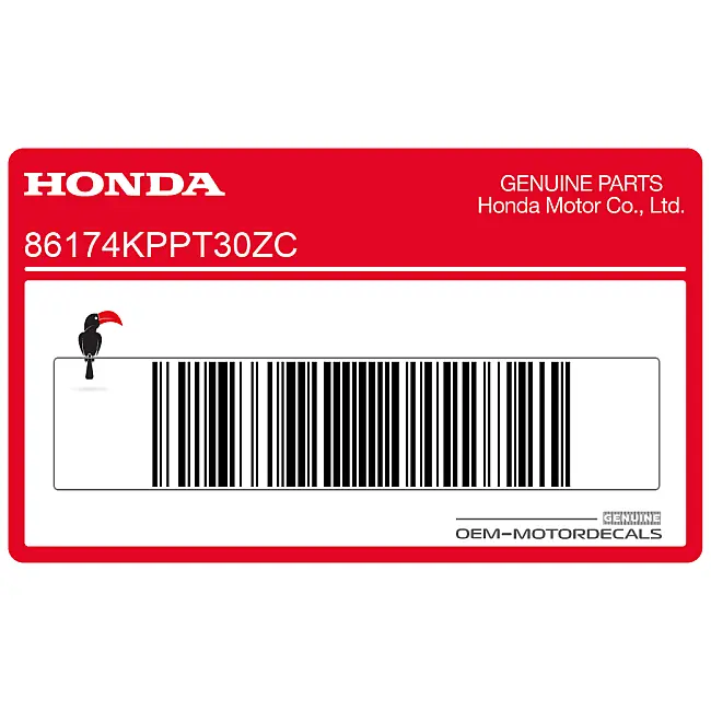 Honda CBR125R Adesivo Serbatoio Lato Sinistro OEM 86174KPPT30ZC