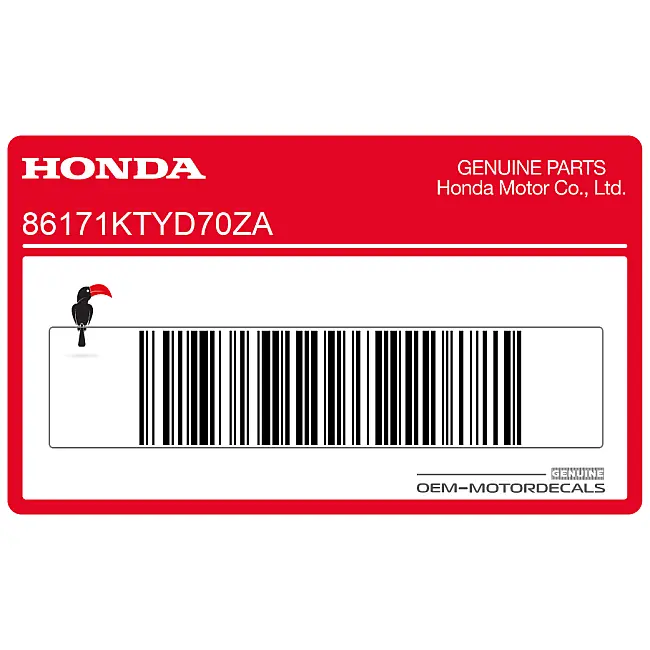 Honda CBR125R Tank Honda Wing Emblem Rechte Seite OEM 86171KTYD70ZA