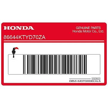 Bovenkuip sticker, linkerkant