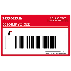 Belly pan decal, left side