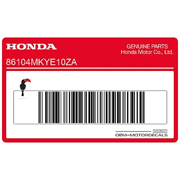 Belly pan decal, left side