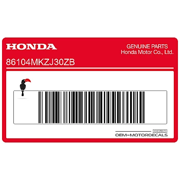 Belly pan decal, left side