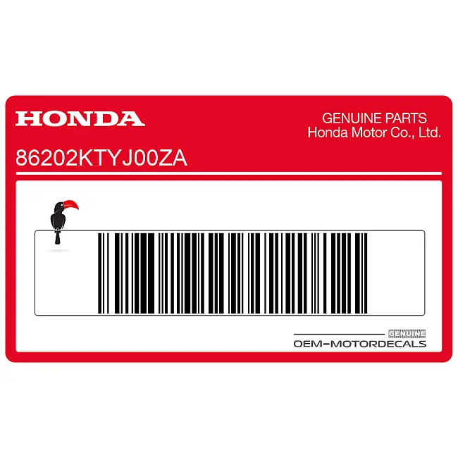 Honda CBR125R Side Fairing CBR Wing Mark Left Side OEM 86202KTYJ00ZA
