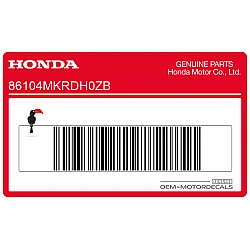 Belly pan decal, left side