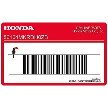 Belly pan decal, left side