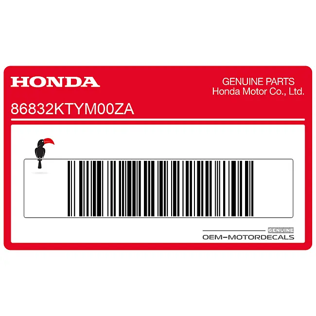 Honda CBR125R Rechter Zijkuip 125R Grafisch Embleem Origineel OEM Onderdeel 86832KTYM00ZA