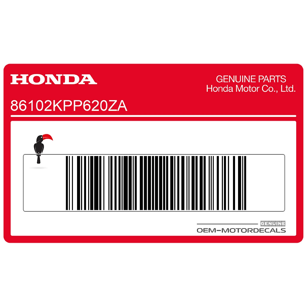 Honda CBR125R Adesivo logo HONDA per carenatura OEM 86102KPP620ZA