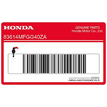 Side cowling decal