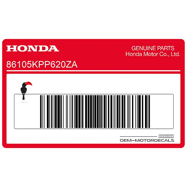 Honda CBR125R Left Fairing Wing Logo Decal Left Side OEM 86105KPP620ZA