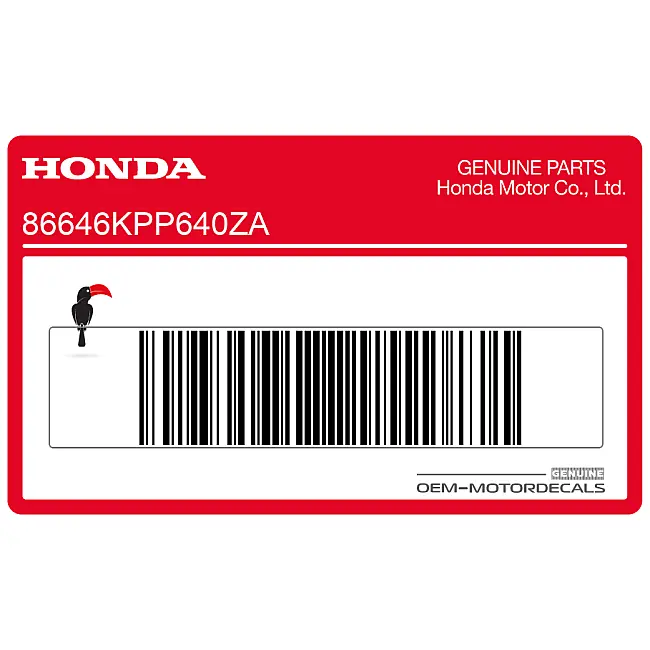 Honda CBR125R Bande Supérieure de Carénage Avant OEM 86646KPP640ZA