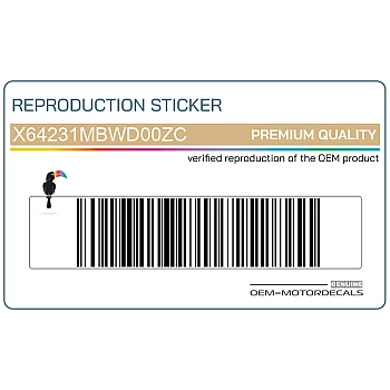 Naklejka na przednią owiewkę (czasza), prawa strona