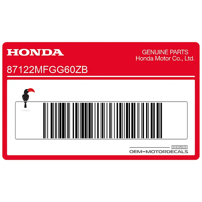 Honda CB600F Hornet Brandstoftank Honda Wing Logo Linkerzijde OEM 87122MFGG60ZB