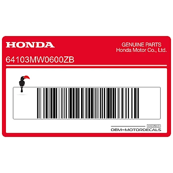 Pegatina para carenado frontal, lado derecho