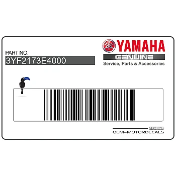 Frame cowling decal, left side