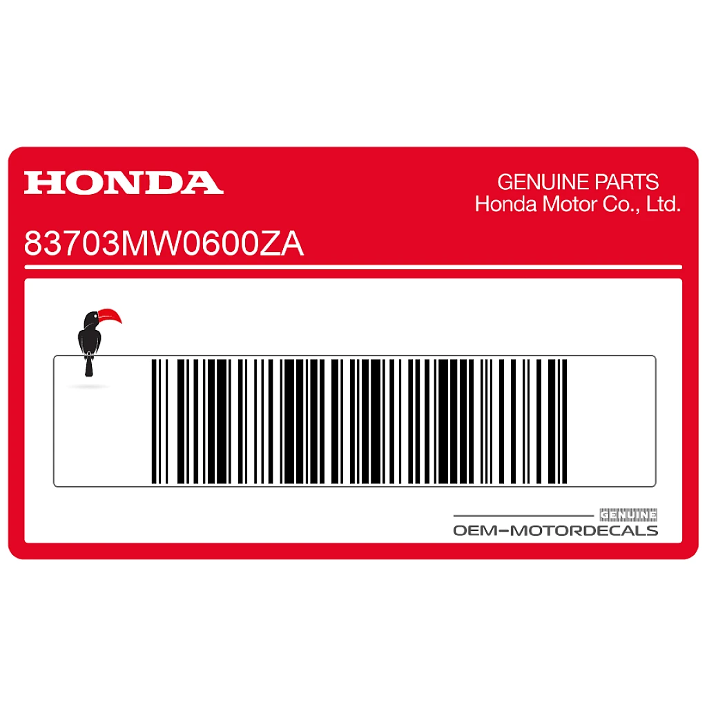 Honda CBR900RR Adesivo Copri-serbatoio Sinistro OEM 83703MW0600ZA