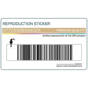 Duo seat kapje sticker, rechterkant