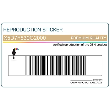 Pegatina para panel lateral, lado izquierdo