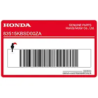 HONDA Kontpaneel sticker, rechterkant 83515-KBS-D00ZA