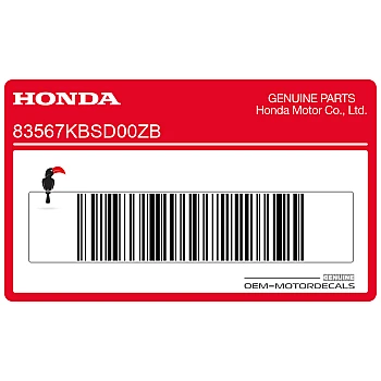 Belly pan decal, left side