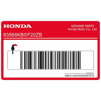 Belly pan decal, left side