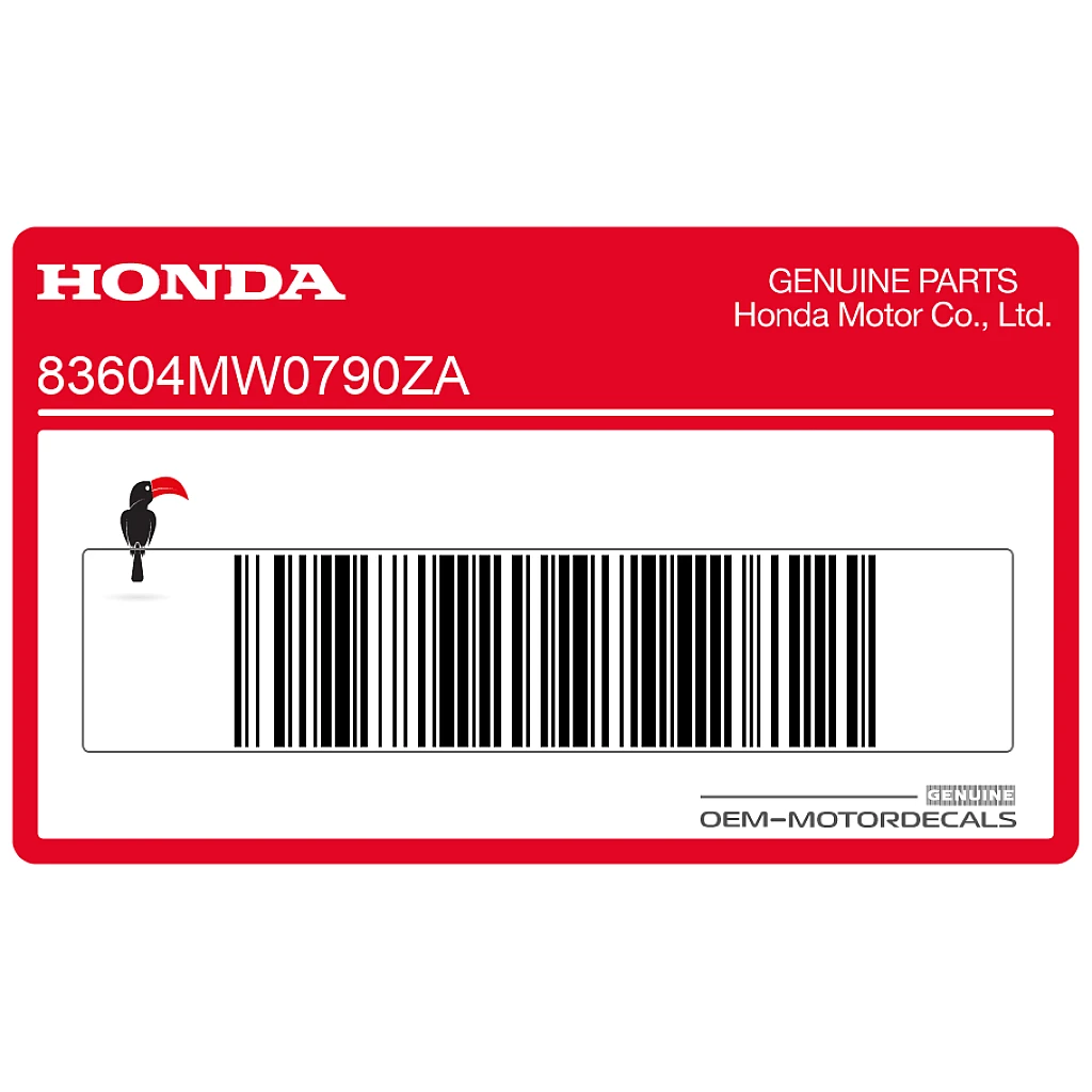 Honda CBR900RR Adesivo Carenatura Laterale CBR900RR Lato Destro OEM 83604MW0790ZA
